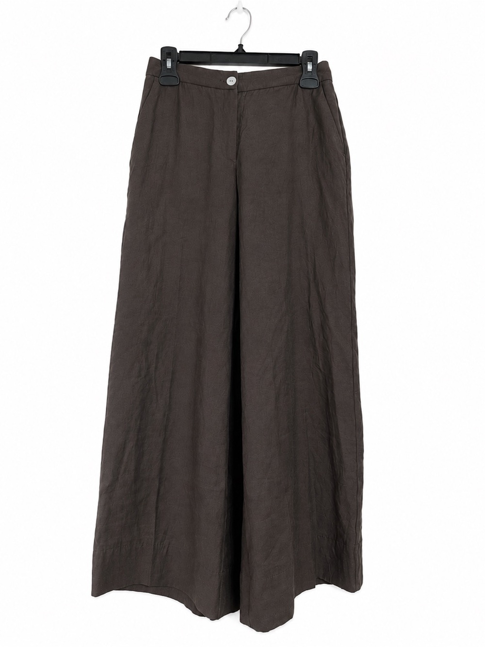 H&M Wide Leg Dress Pants Chocolate Brown High Rise Flowing Trousers Size 2 NWT